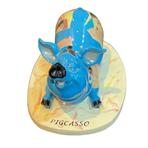 Pig Invasion Pigcasso Collectible Figurine Farm Anthropomorphic Decor‎ 2001 - Picture 1 of 7